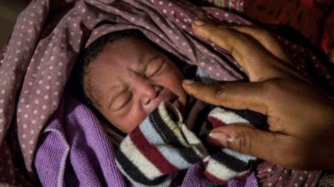 the newborn baby evacuated to Malta